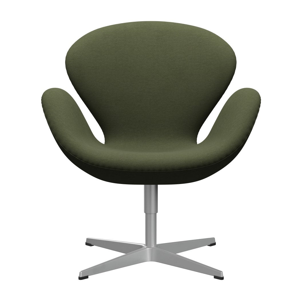 Fritz Hansen Swan Lounge Silla, gris plateado/comodidad verde/gris