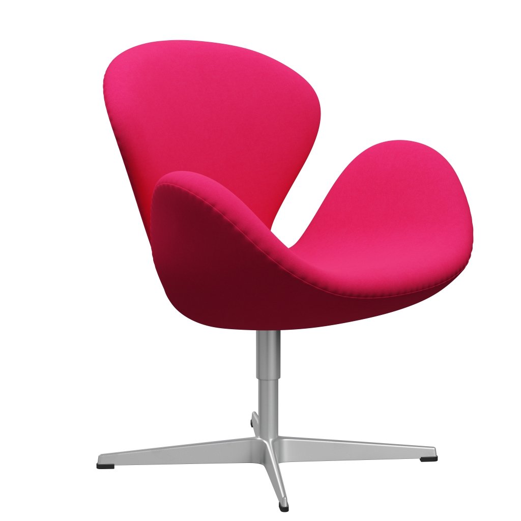 Fritz Hansen Swan Lounge Stuhl, Silbergrau/Komfort Pink