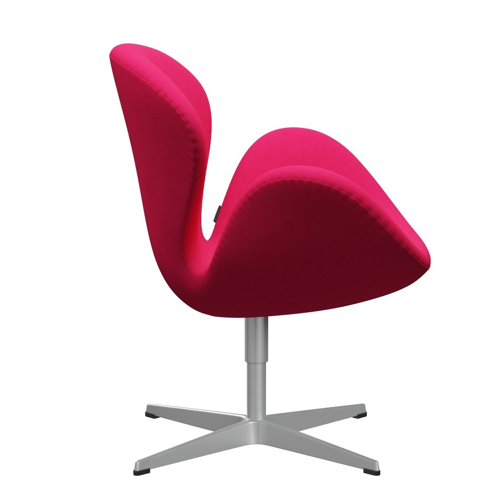 Fritz Hansen Swan Lounge Stuhl, Silbergrau/Komfort Pink