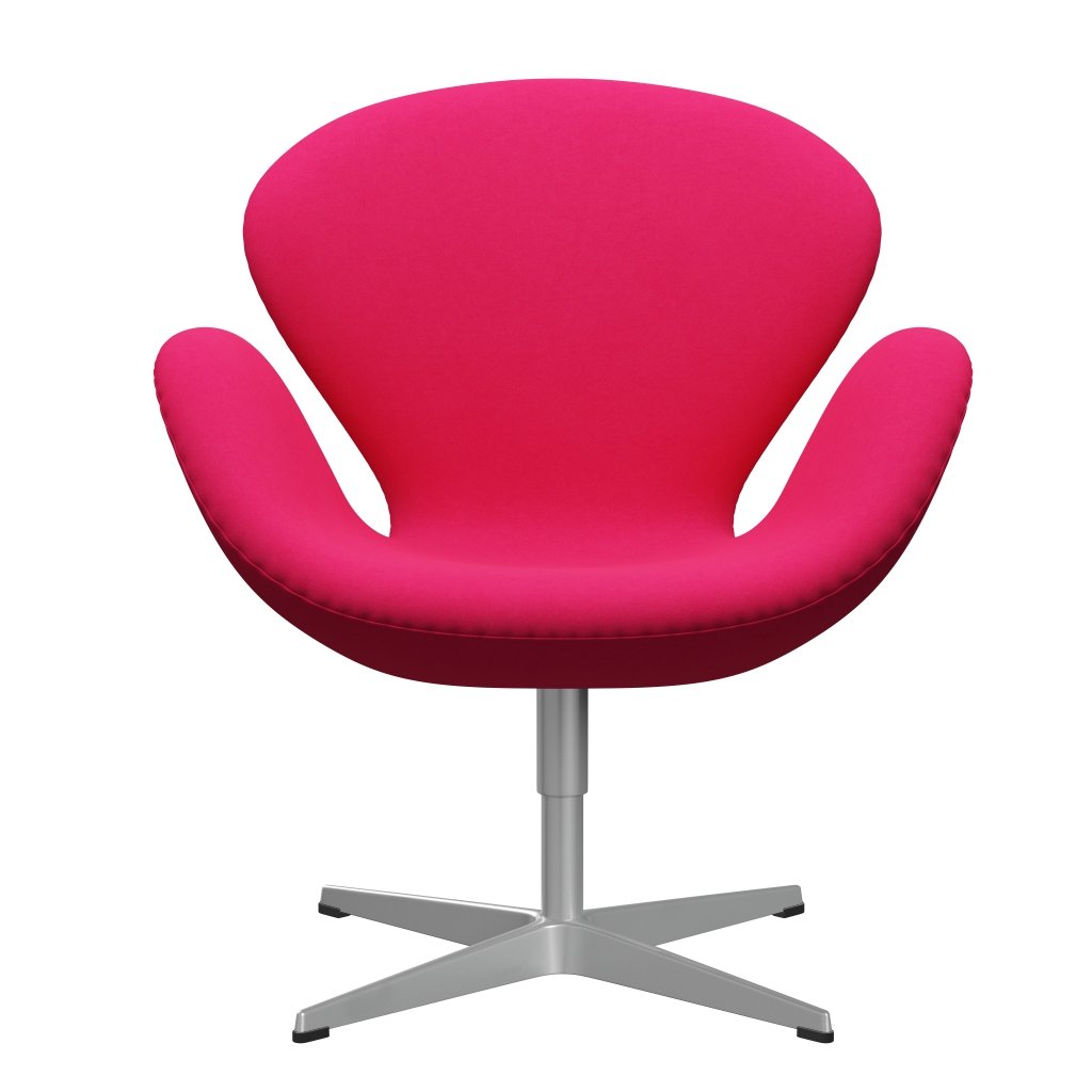 Fritz Hansen Swan Lounge Stuhl, Silbergrau/Komfort Pink