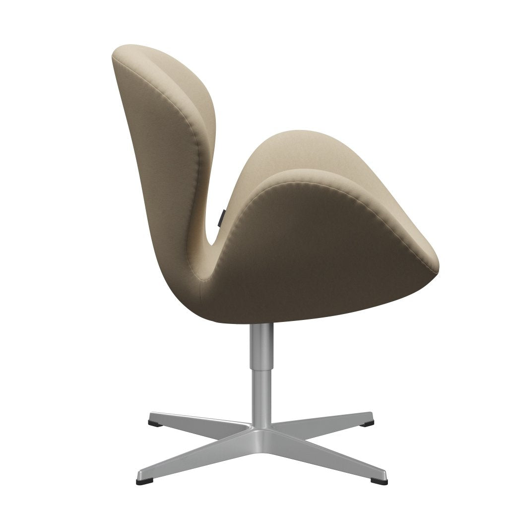 Fritz Hansen Swan Lounge Stuhl, Silbergrau/Komfort Sandlicht (61002)