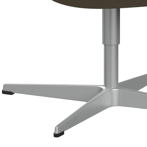 Sedia fritz Hansen Swan Lounge, luce sabbia grigio/comfort argento (61002)