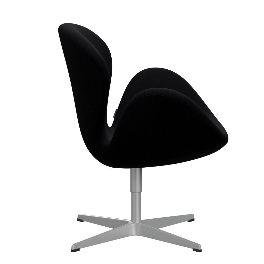 Fritz Hansen Swan Lounge Silla, gris plateado/confort negro (00050)