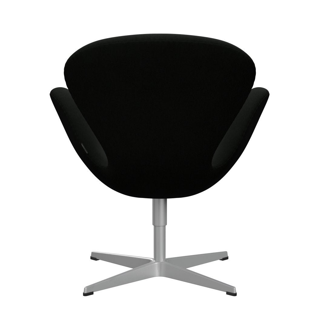 Fritz Hansen Swan Lounge Stuhl, Silbergrau/Komfort Schwarz (60009)