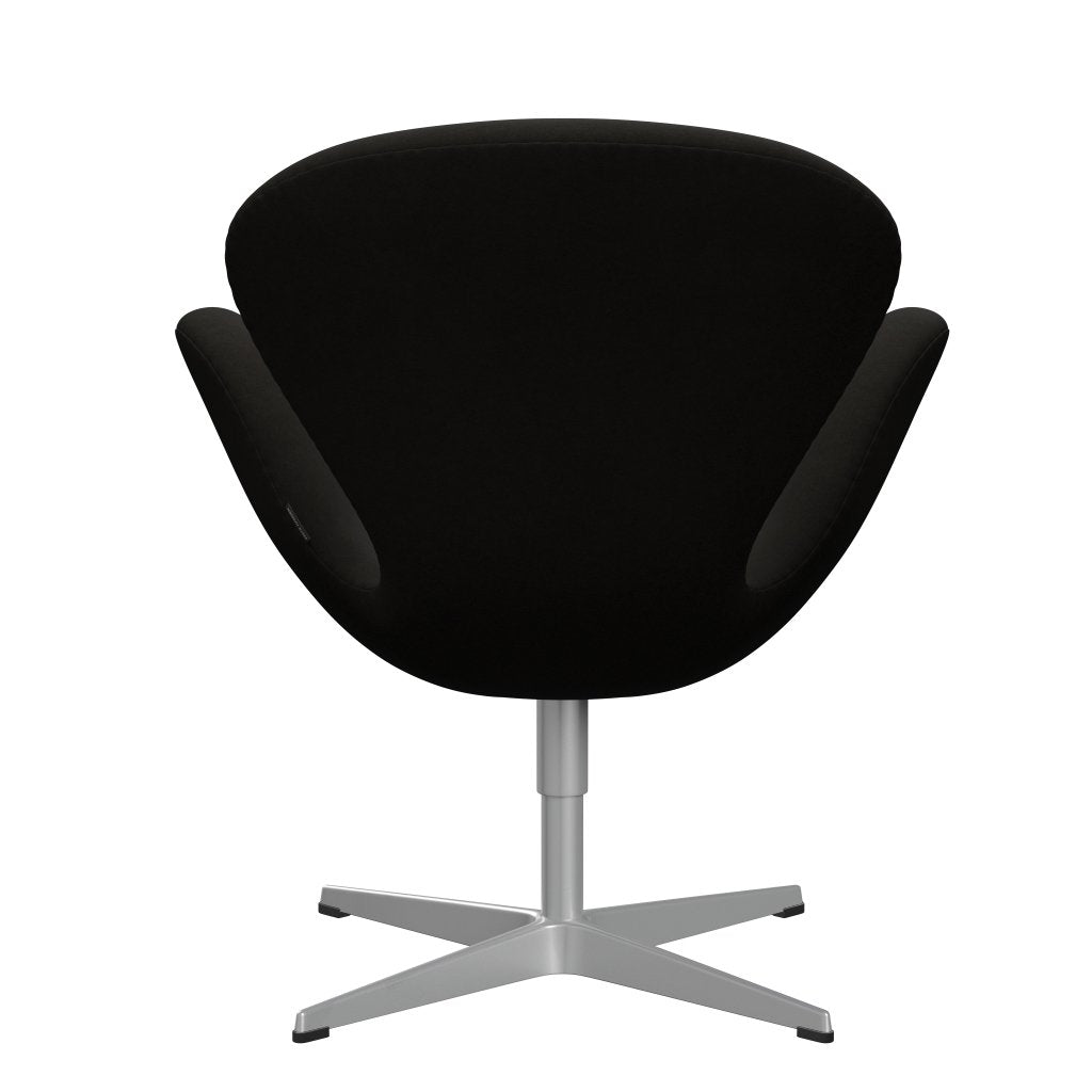 Fritz Hansen Swan Lounge Stuhl, Silbergrau/Komfort Schwarz (61013)