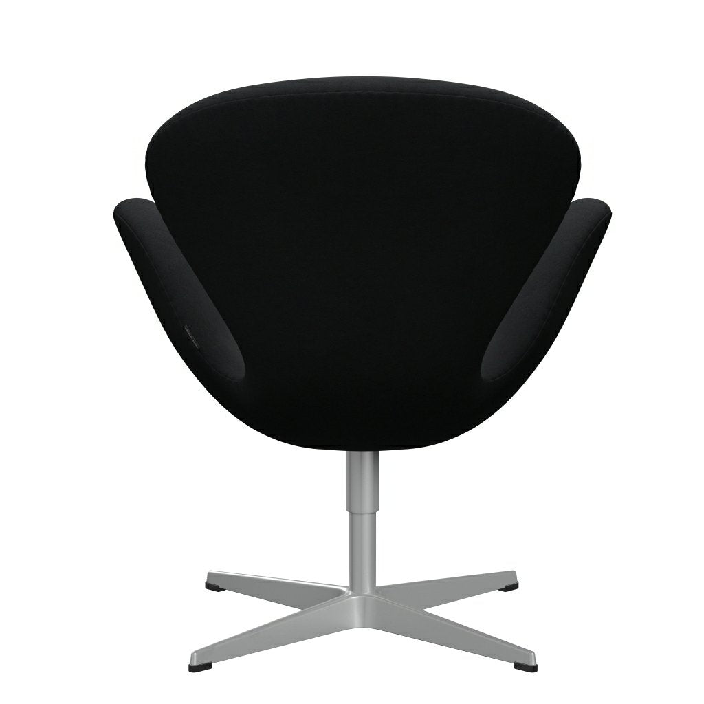 Fritz Hansen Swan Lounge Stuhl, Silbergrau/Komfort Schwarz/Grau