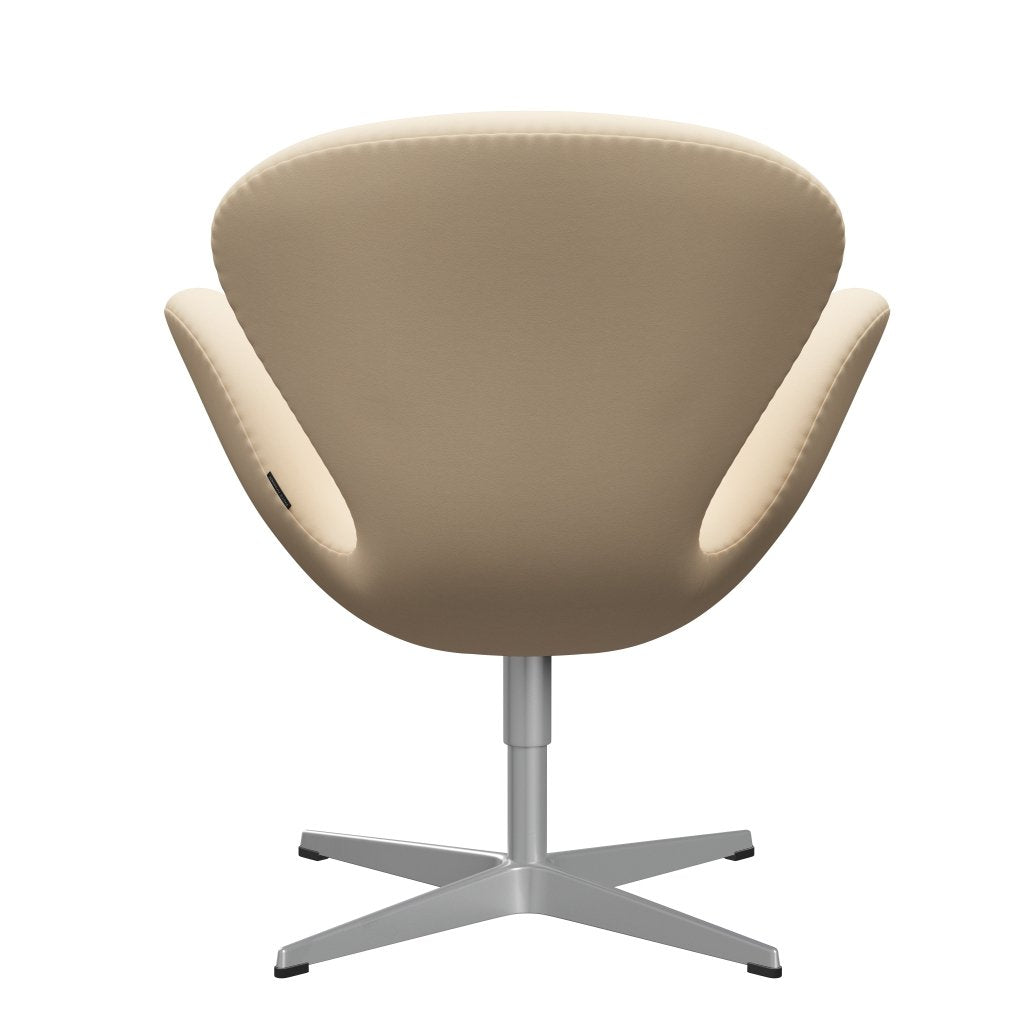 Fritz Hansen Chaise salon de cygne, gris argenté / blanc / beige