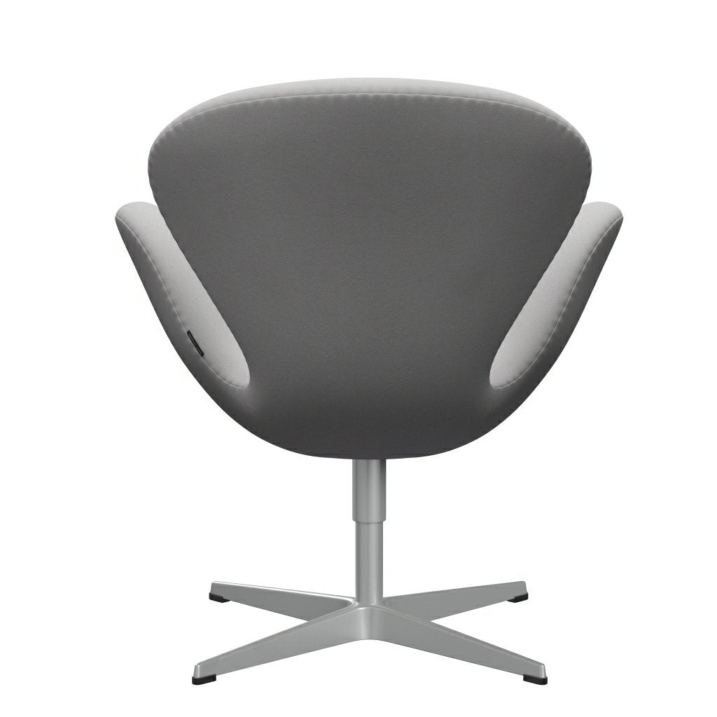 Fritz Hansen Swan Lounge Stuhl, Silbergrau/Komfort weiß/grau