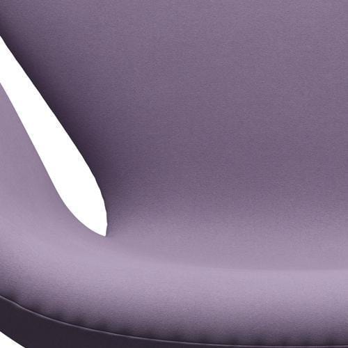 Fritz Hansen Chaise salon de cygne, gris argenté / confort blanc / violet léger