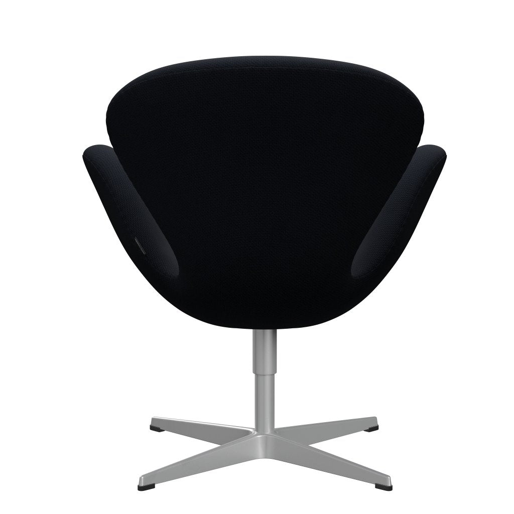 Sedia fritz Hansen Swan Lounge, blu scuro grigio argento/diablo