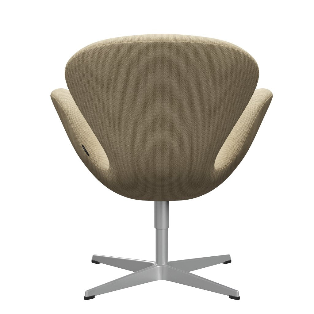 Fritz Hansen Swan Lounge Chair, Silbergrau/Diablo Elfenbein