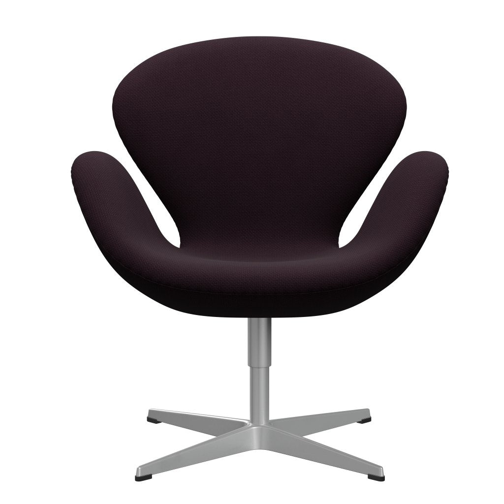 Silla de salón Fritz Hansen Swan, Plum de gris plateado/Diablo