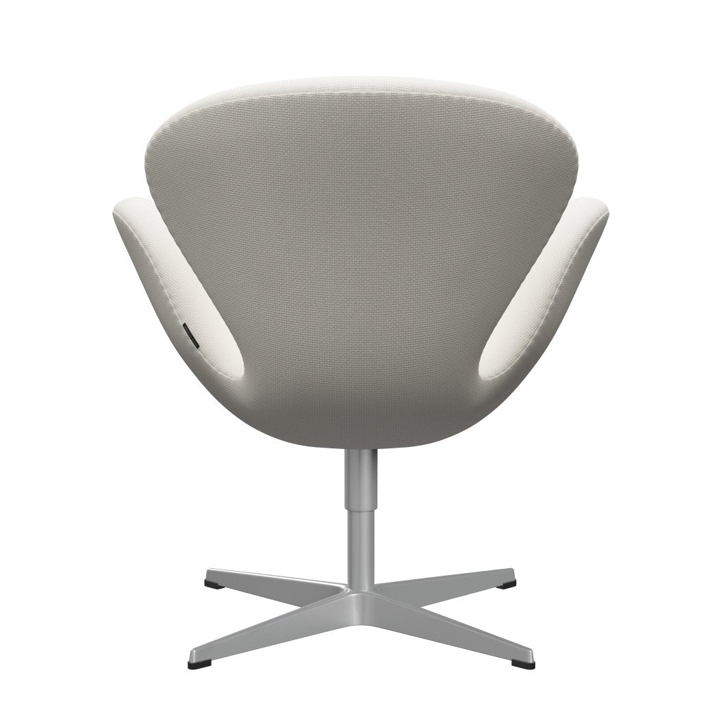 Fritz Hansen Chaise salon de cygne, neige gris argenté / diablo