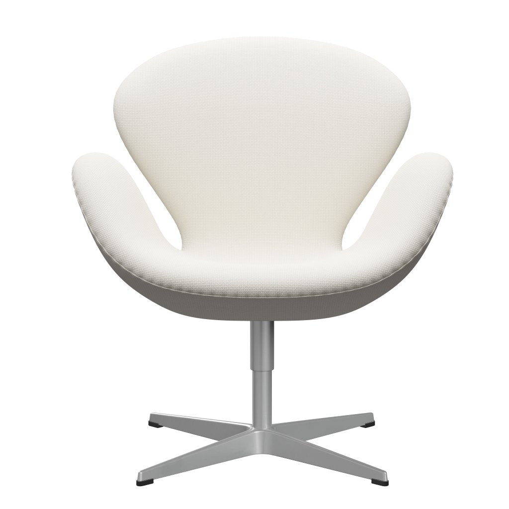 Fritz Hansen Chaise salon de cygne, neige gris argenté / diablo