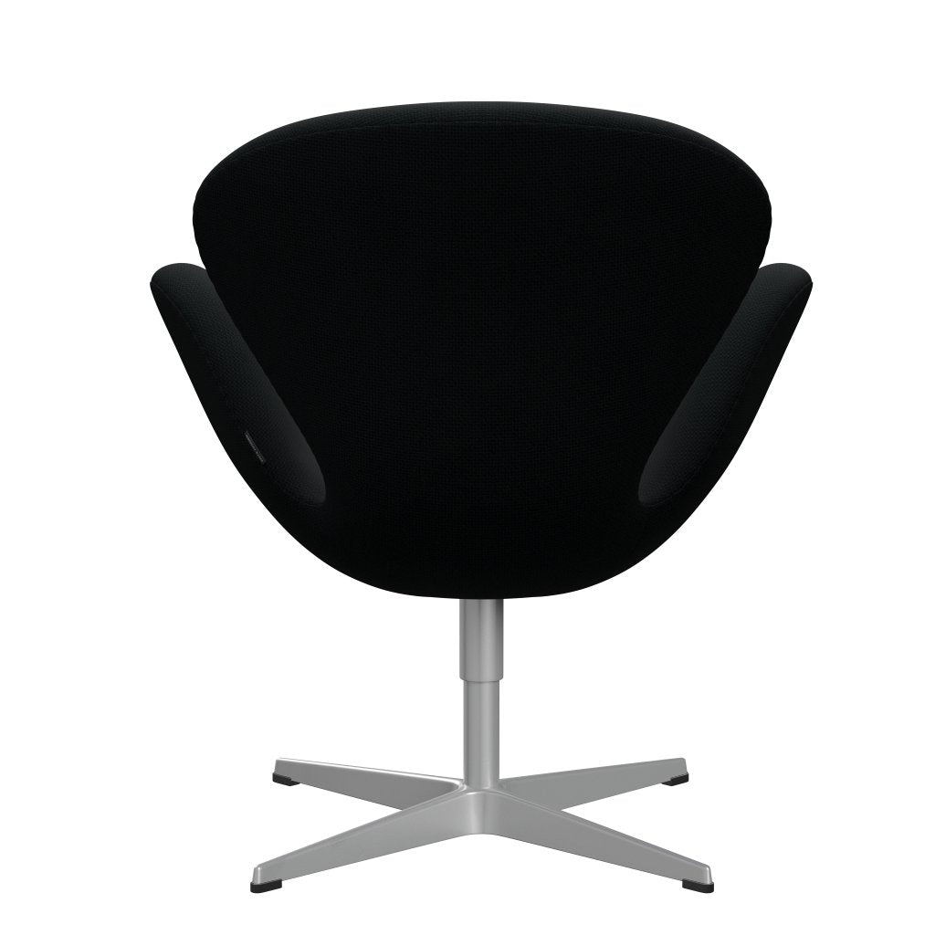 Fritz Hansen Swan Lounge Stuhl, Silbergrau/Diablo schwarz