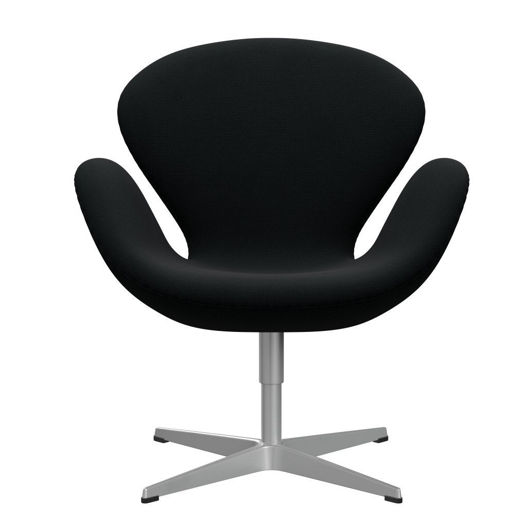 Silla de salón Fritz Hansen Swan, gris plateado/Diablo Negro