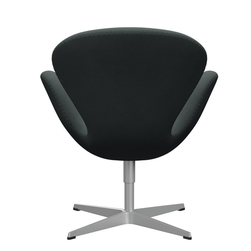 Sedia fritz Hansen Swan Lounge, grigio grigio argento/diablo in acciaio