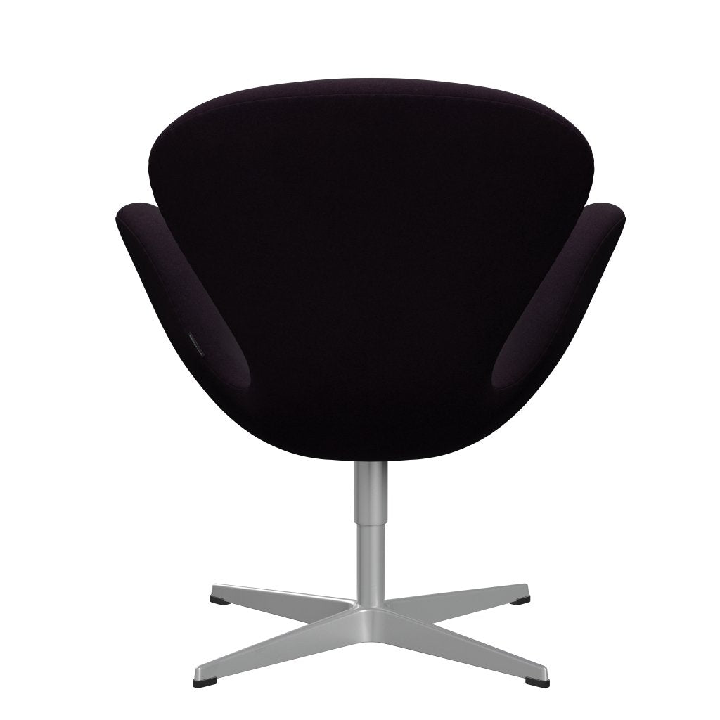 Fritz Hansen Swan Lounge Chair, Silbergrau/Divina Aubergine (376)