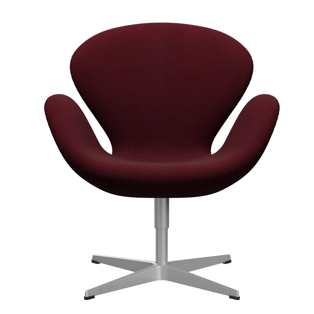 Fritz Hansen Swan Lounge Chair, Silver Gray/Divina Aubergine (671)