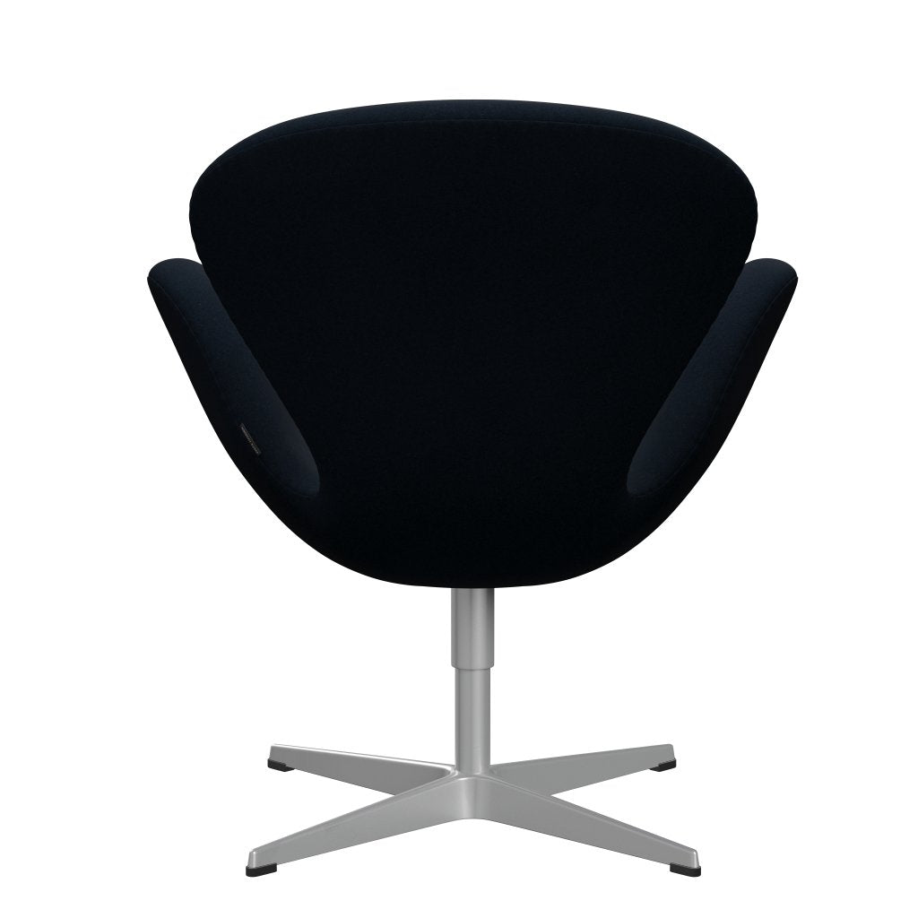 Sedia fritz Hansen Swan Lounge, blu scuro grigio argento/divina