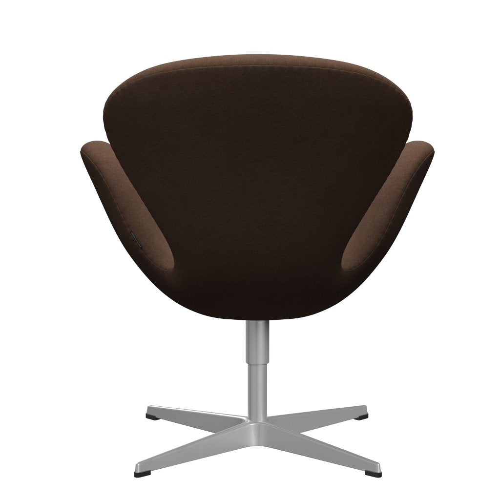 Fritz Hansen Swan Lounge Chair, Silver Gray/Divina Dark Brown (356)