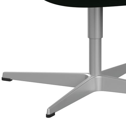 Sedia fritz Hansen Swan Lounge, Green scuro grigio argento/Divina (876)