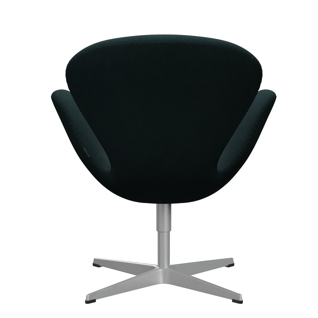 Fritz Hansen Swan Lounge Chair, Silver Gray/Divina Dark Green (886)