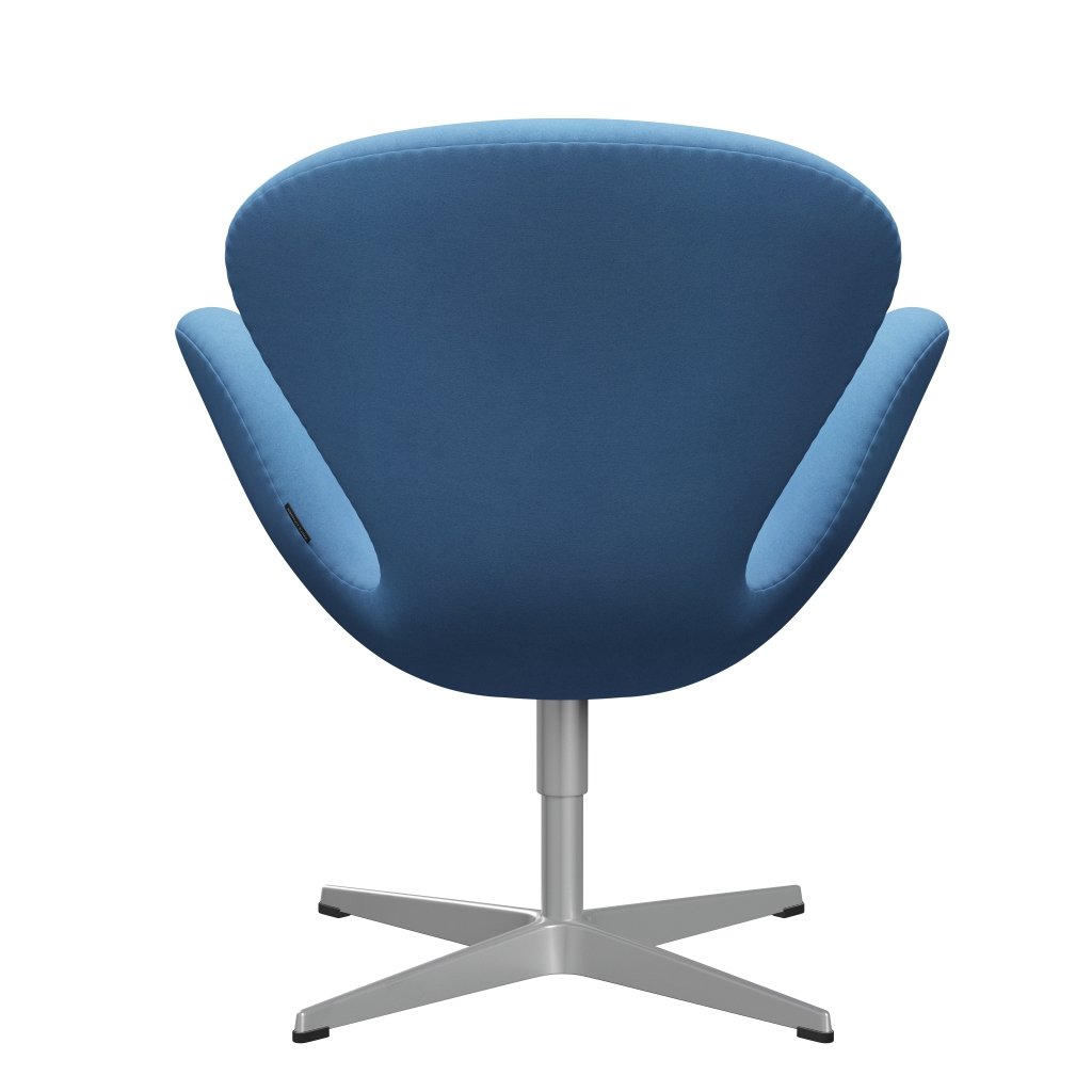 Fritz Hansen Swan Lounge Stuhl, Silbergrau/Divina Hellblau (712)