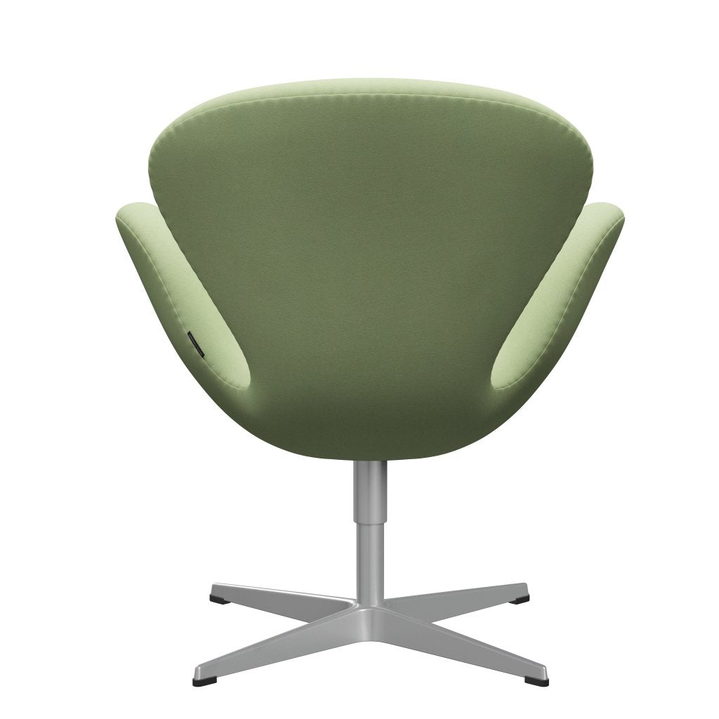 Sedia fritz Hansen Swan Lounge, grigio argento/divina giallo chiaro