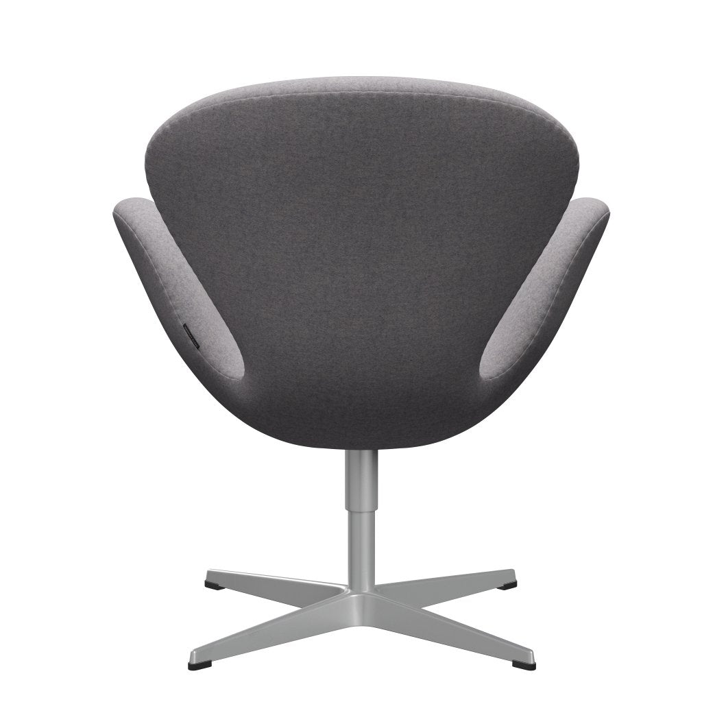 Fritz Hansen Swan Lounge Chair, Silver Gray/Divina MD Cool Light Gray