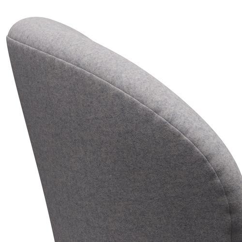 Sedia fritz Hansen Swan Lounge, grigio grigio argento/divina grigio chiaro