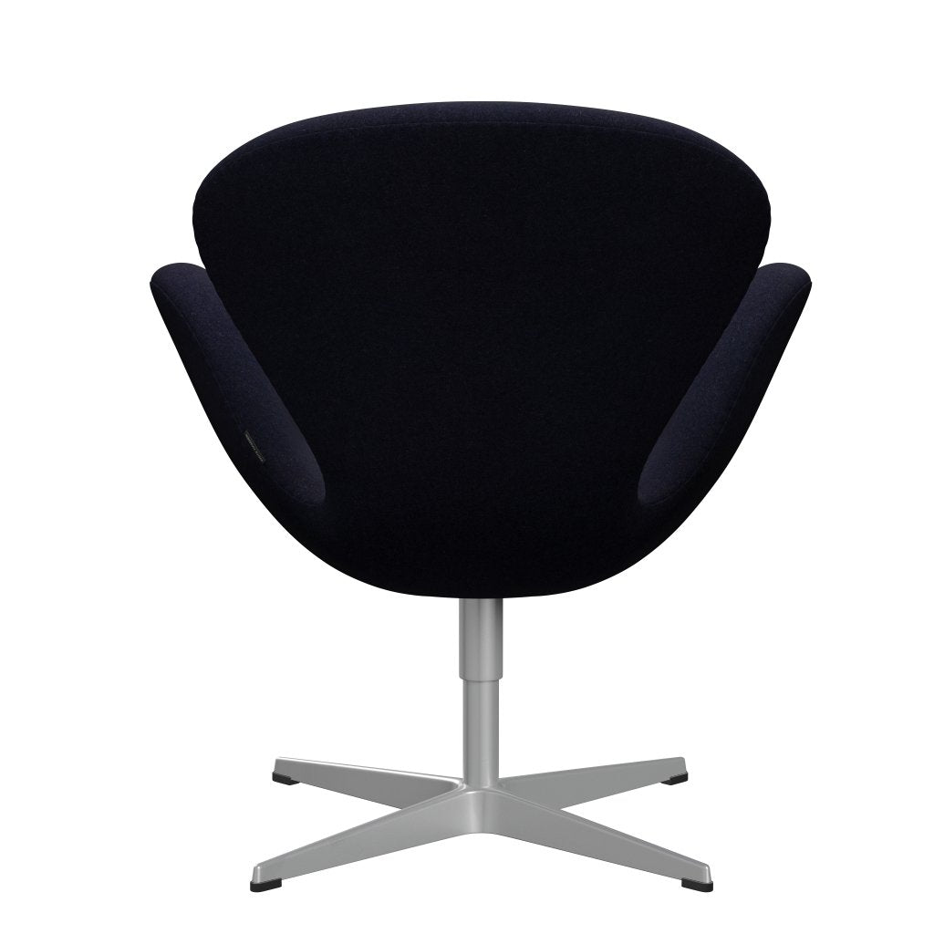 Fritz Hansen Swan Lounge Chair, Silver Gray/Divina MD Navy Dark