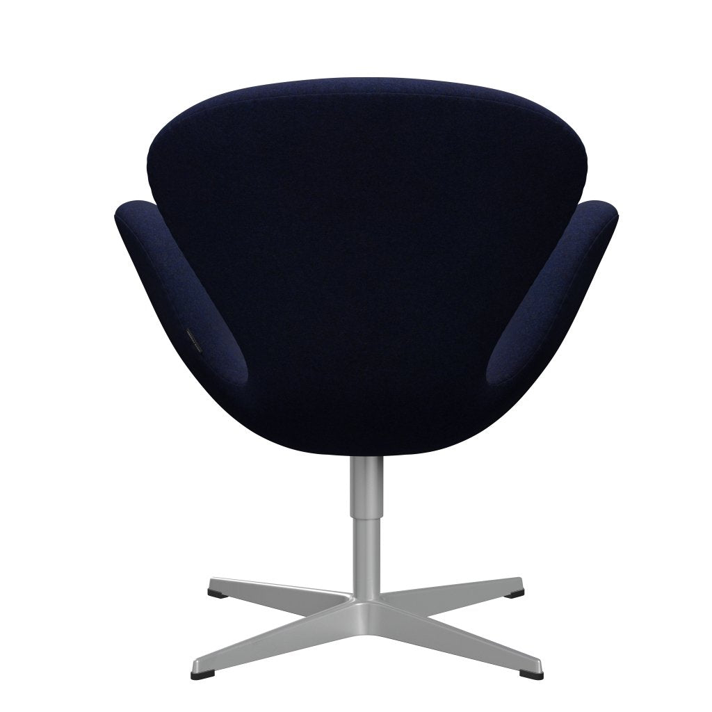 Fritz Hansen Swan Lounge Chair, Silver Gray/Divina MD Midnight Blue