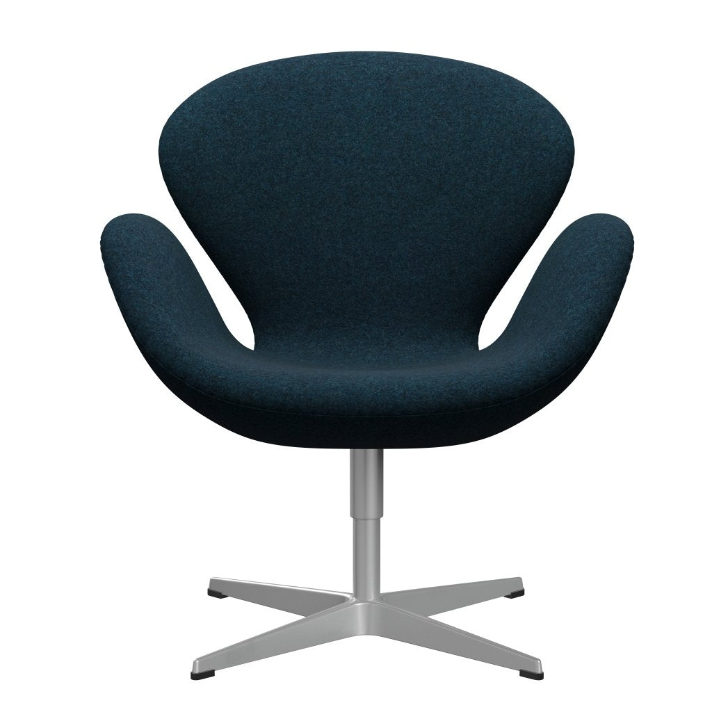 Sedia fritz Hansen Swan Lounge, Silver Grey/Divina MD Petrol Dark