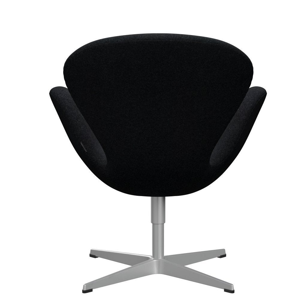 Fritz Hansen Swan Lounge Chair, Silver Gray/Divina MD Black