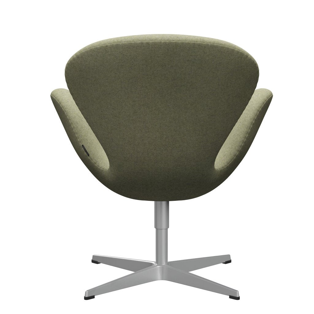 Fritz Hansen Swan Lounge Chair, Silver Grey/Divina MD Delicate Green