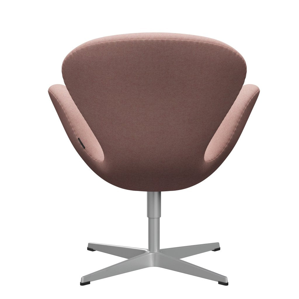 Fritz Hansen Swan Lounge Stuhl, Silbergrau/Divina MD Weichrosa