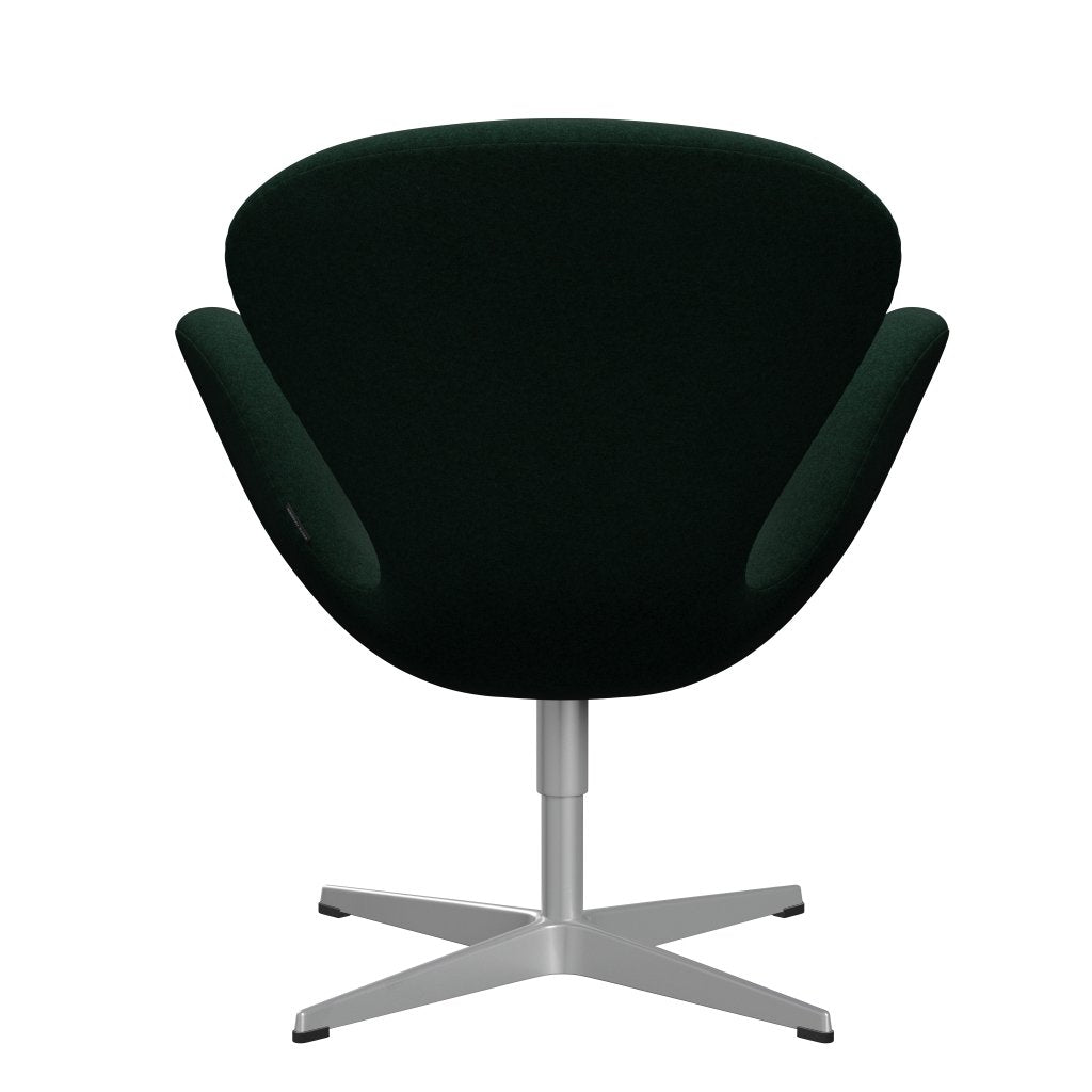 Fritz Hansen Swan Lounge Silla, Silver Grey/Divina Melange Dark Green (871)