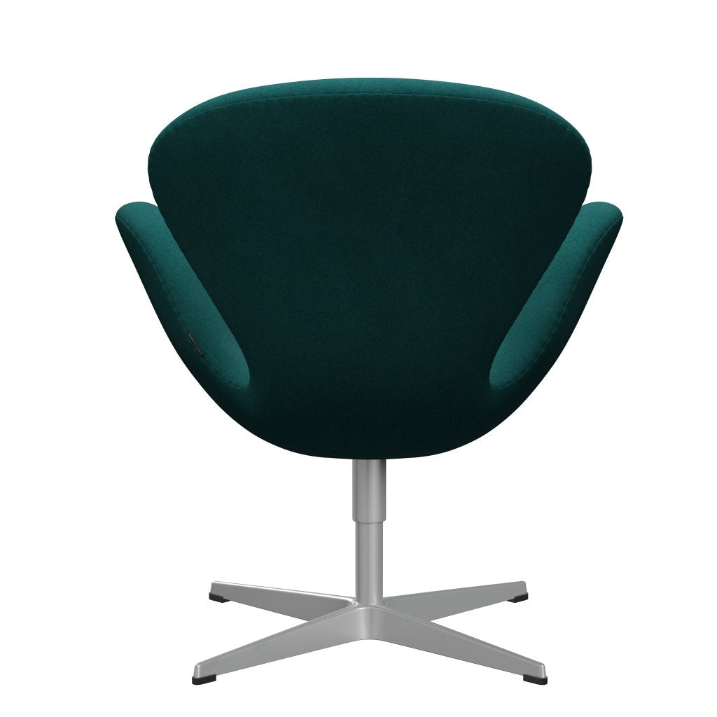 Fritz Hansen Swan Lounge Chair, Silver Gray/Divina Melange Coral Green