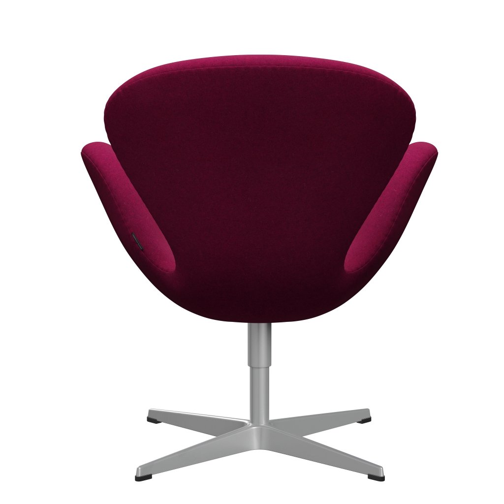 Fritz Hansen Swan Lounge Stuhl, Silbergrau/Divina Melange Pink Lippenstift