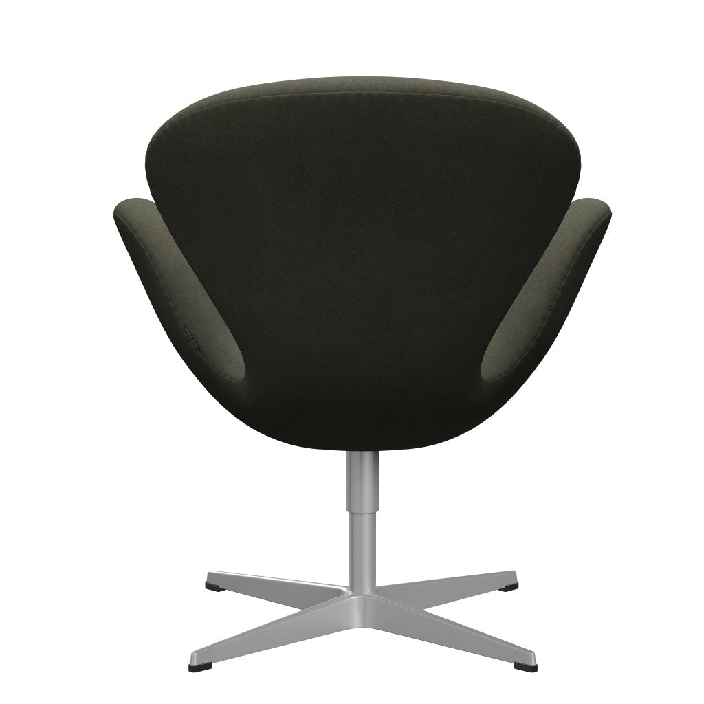 Fritz Hansen Swan Lounge Chair, Silver Grey/Divina Military Green