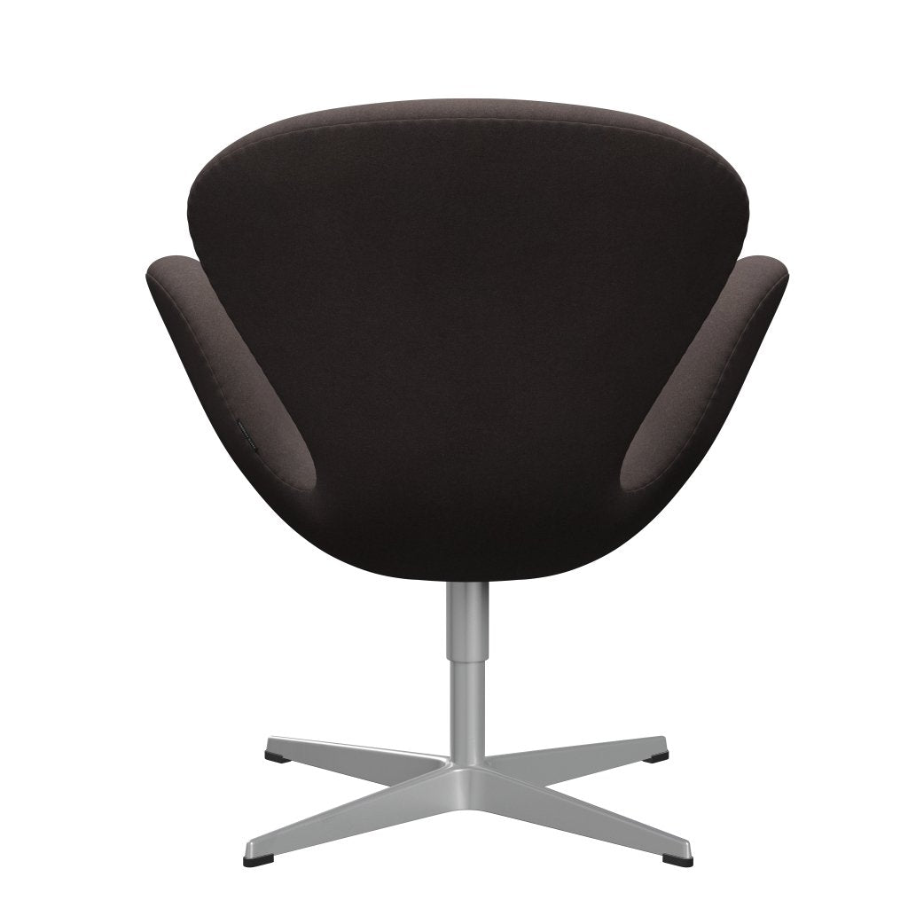 Fritz Hansen Swan Lounge Chair, Silver Grey/Divina Pastell Brown