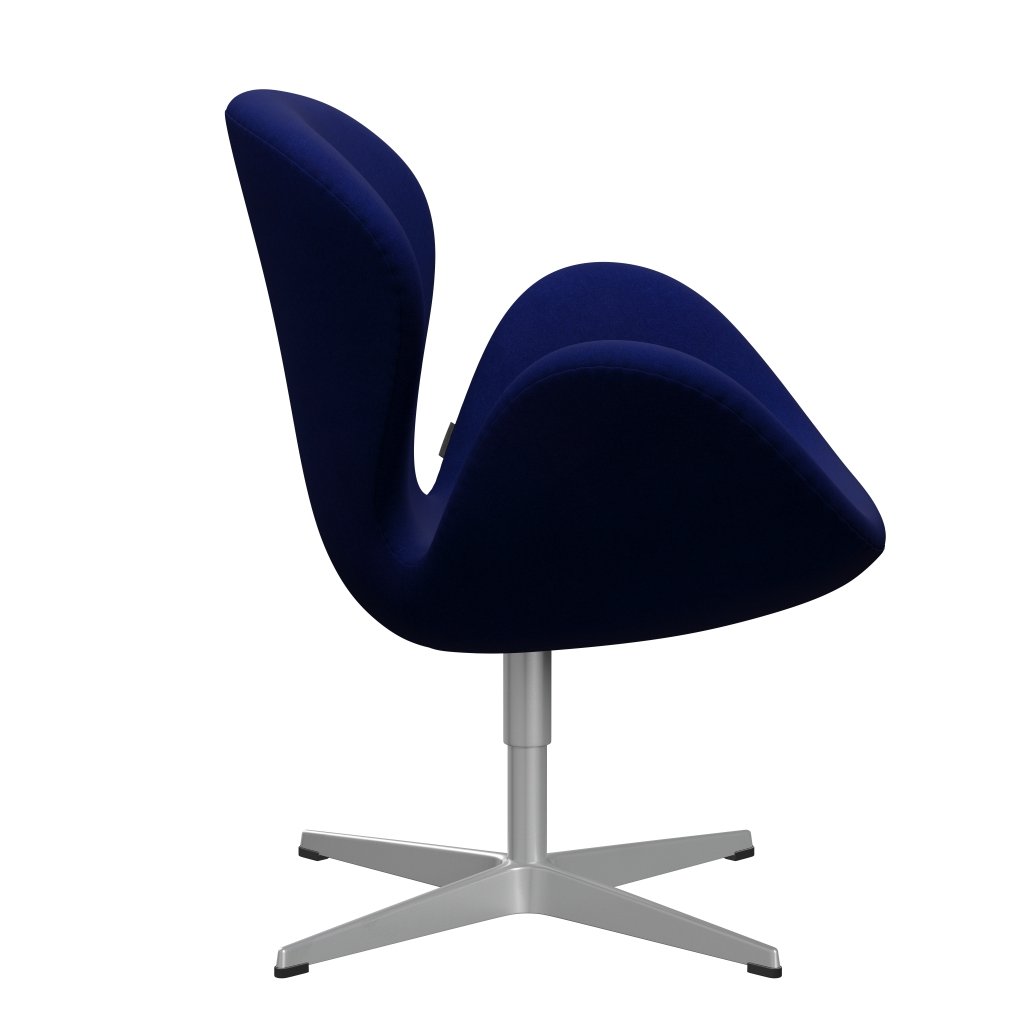 Fritz Hansen Swan Lounge Chair, Silver Gray/Divina Royal Blue