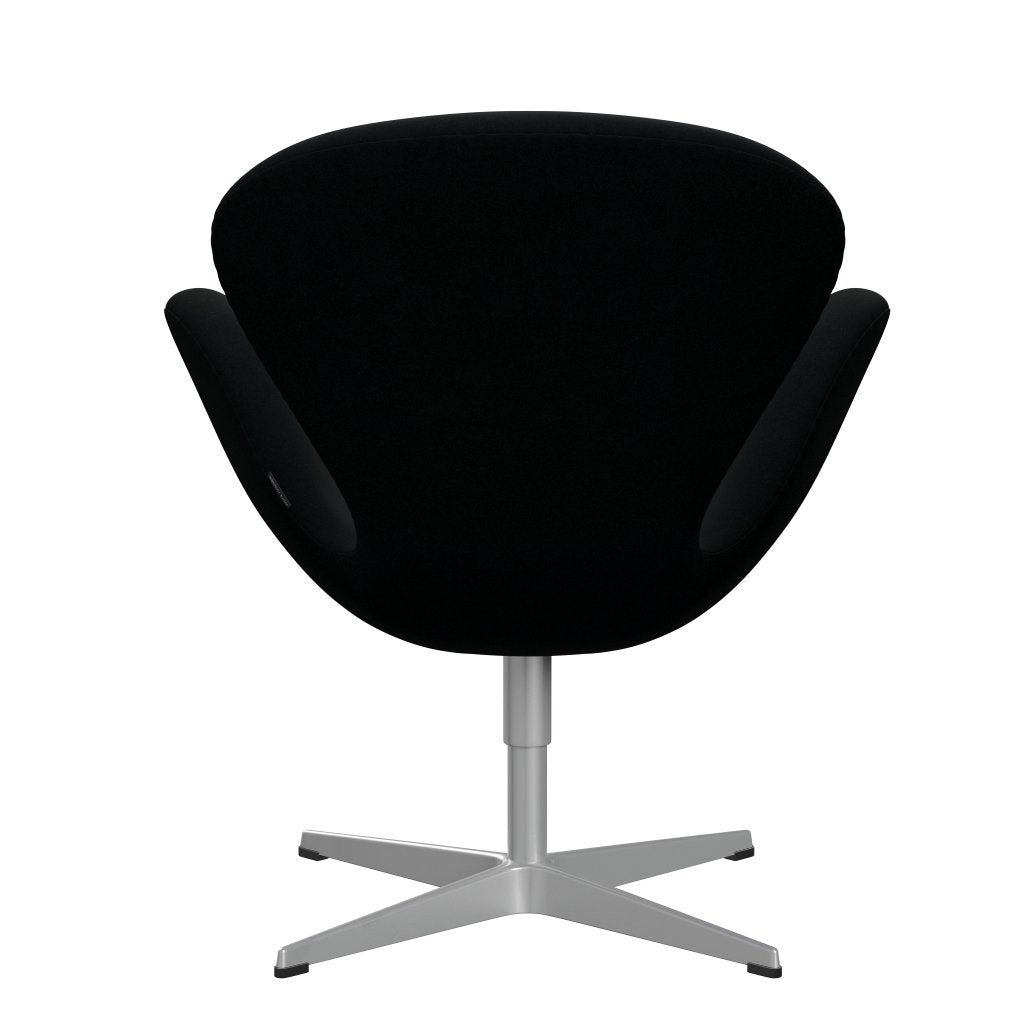 Sedia fritz Hansen Swan Lounge, grigio argento/divina nero