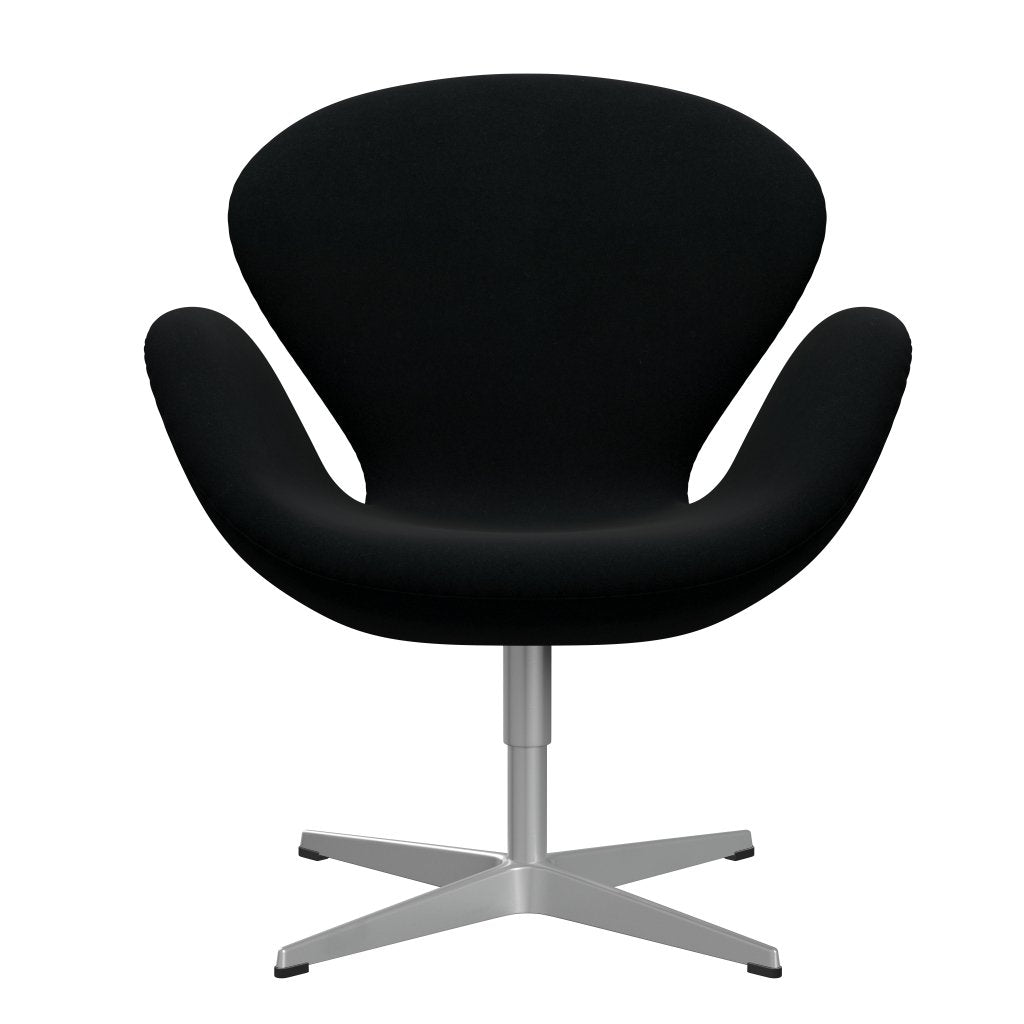 Fritz Hansen Swan Lounge Chair, Silver Grey/Divina Black