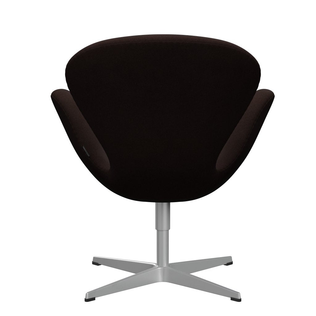 Fritz Hansen Swan Lounge stoel, zilvergrijs/divina warm bruin