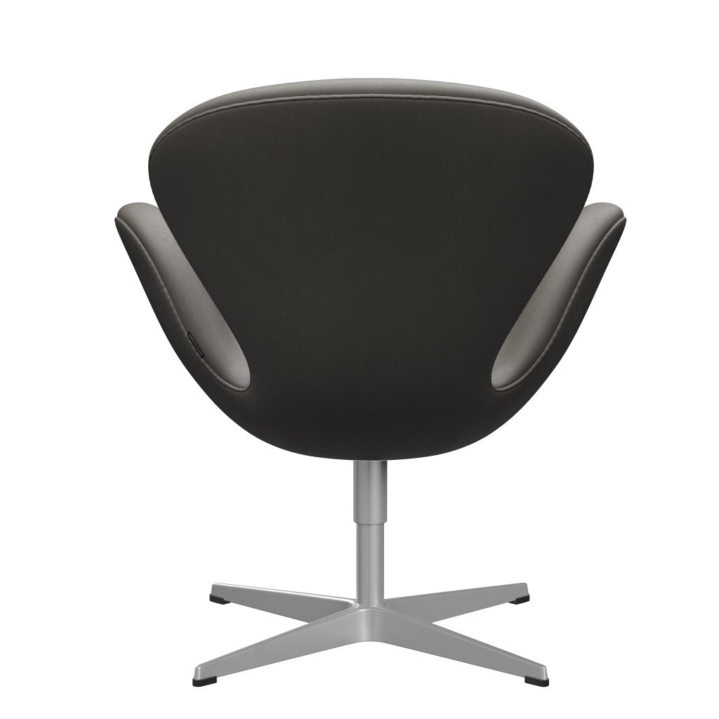 Sedia fritz Hansen Swan Lounge, lava grigio argento/essenziale