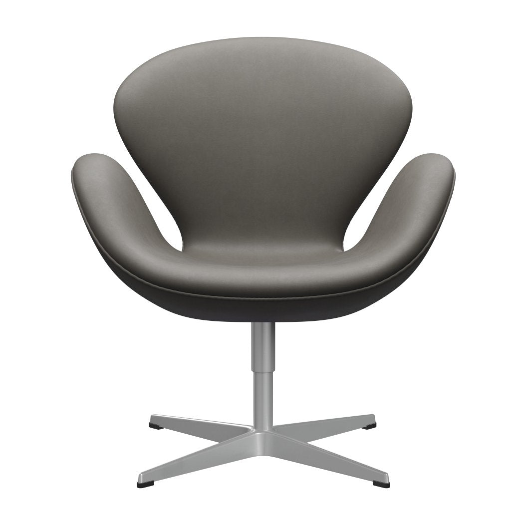 Fritz Hansen Swan Lounge Stuhl, Silbergrau/Essential Lava