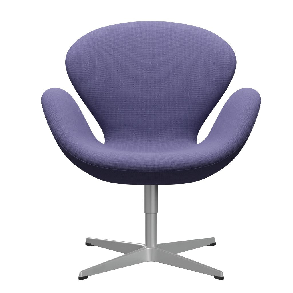 Fritz Hansen Swan Lounge Chair, Silver Grey / Fame Blue Violet