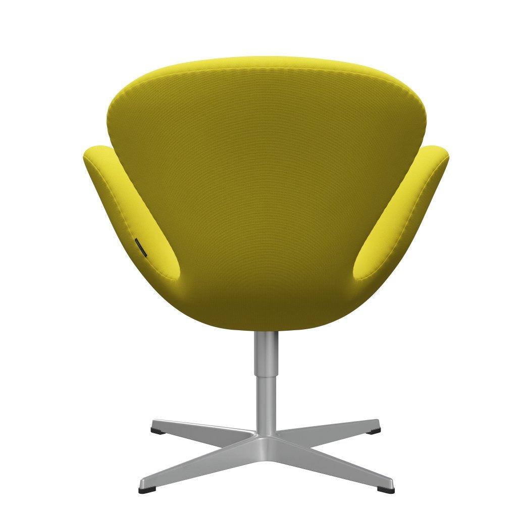 Fritz Hansen Chaise salon de cygne, gris argenté / renomale jaune